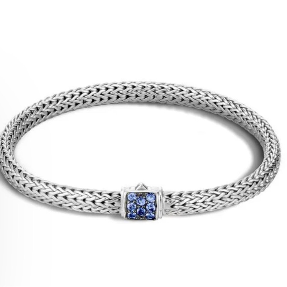 John Hardy Sterling Silver Saphire Bracelet
